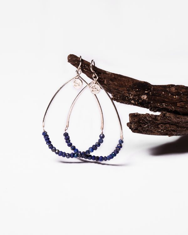 Chakra Loops Earrings in Lapis Lazuli