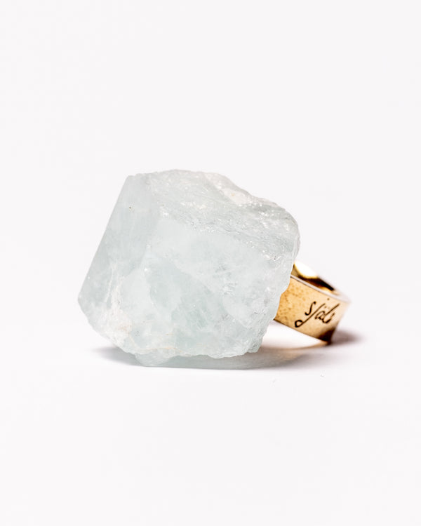 Raw Miracles Ring in Aquamarine Size 7