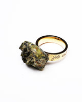 Raw Miracles Ring in Green Garnet Size 7.5