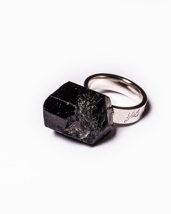 Raw Miracles Ring in Black Tourmaline Size 7
