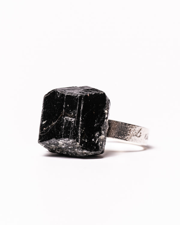 Raw Miracles Ring in Black Tourmaline Size 8