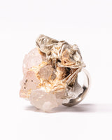 Raw Miracles Ring in Pink Fluorite and Mica