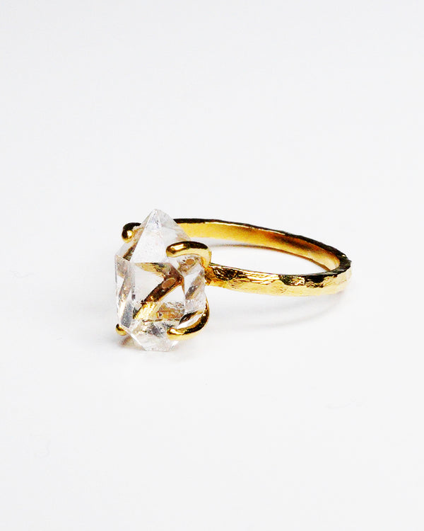 Brilliant Sparkle Ring in Herkimer Diamond