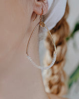 Chakra Loops Earrings in Aquamarine