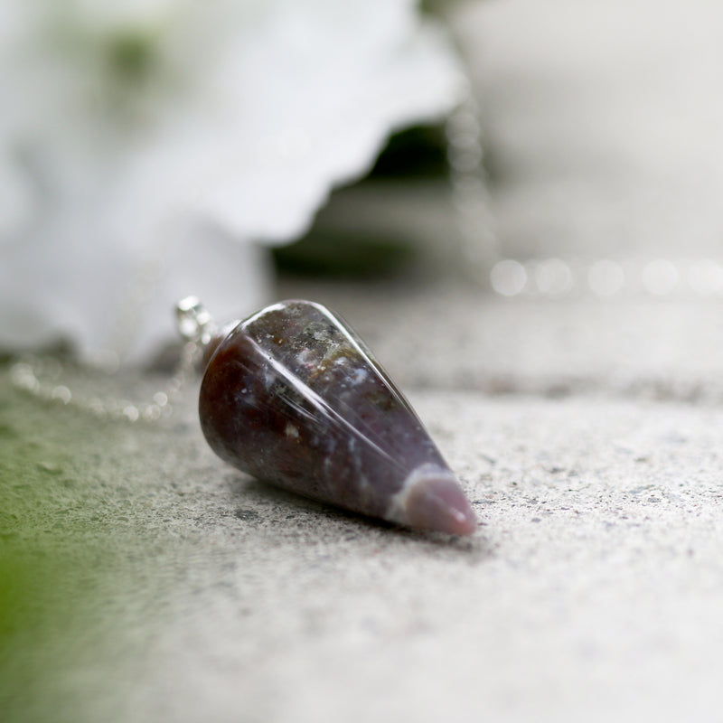 Deetya Pendulum in Moss Agate