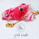 July Birthstone Necklace in Ruby