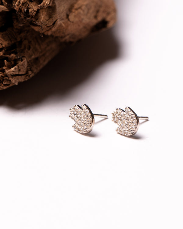 Mini Fatima Earrings in White Topaz