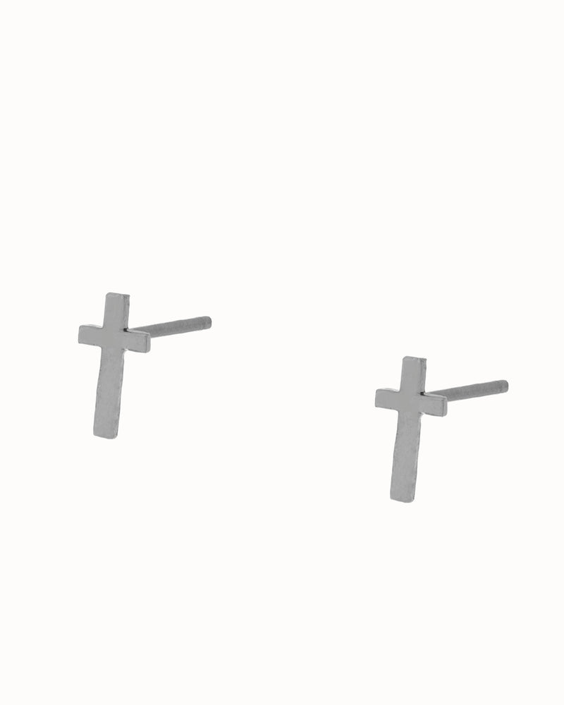 Tiny Cross Earrings