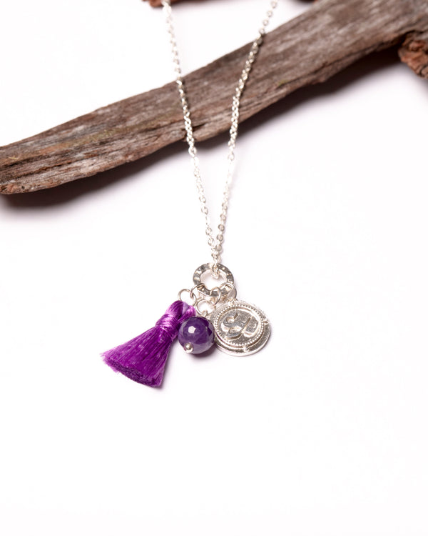 Affirmations Necklace in Amethyst