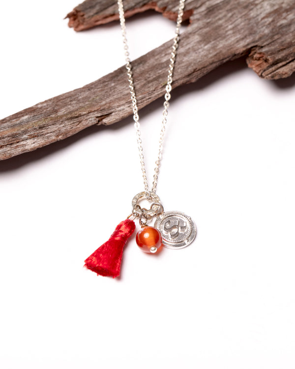 Affirmations Necklace in Carnelian