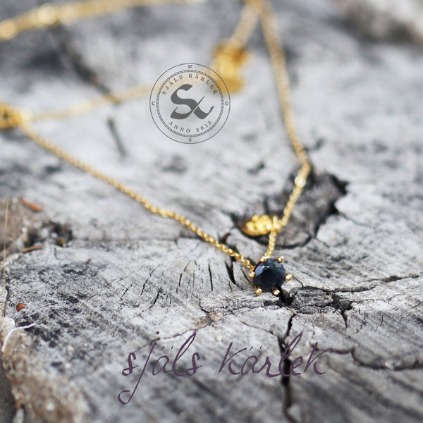 September Birthstone Necklace in Sapphire