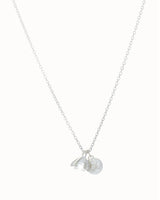 April Birthstone Necklace in White Topaz
