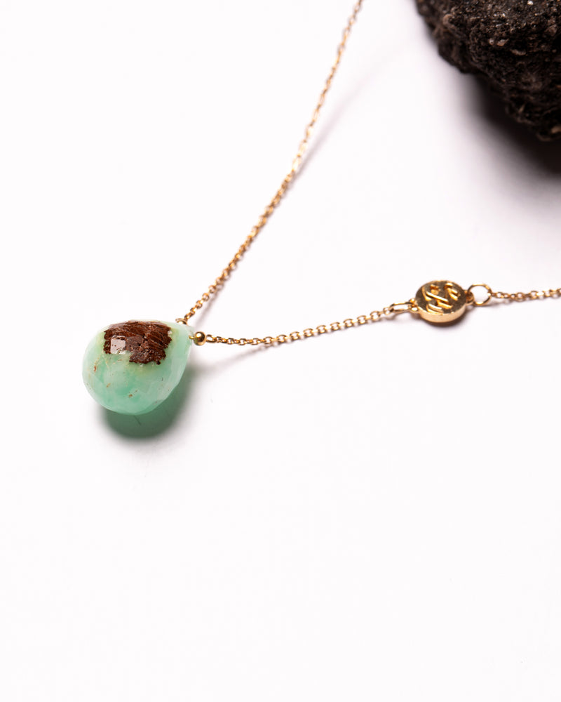 Prema Necklace in Chrysoprase