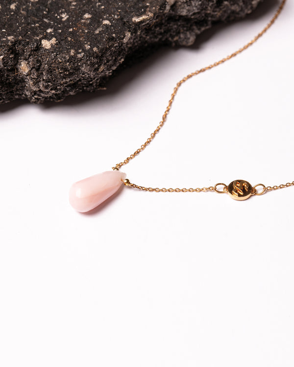 Prema Necklace in Pink Opal