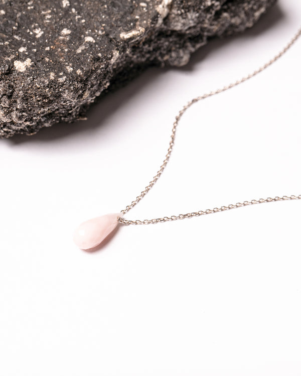 Prema Necklace in Pink Opal