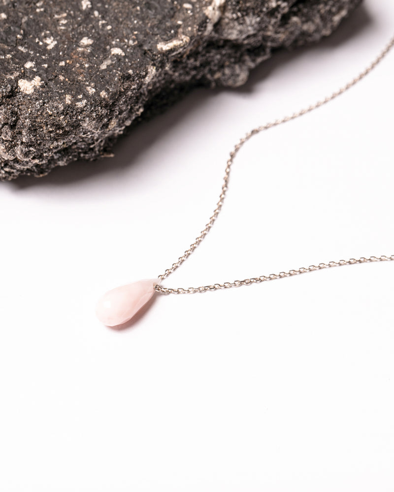 Prema Necklace in Pink Opal