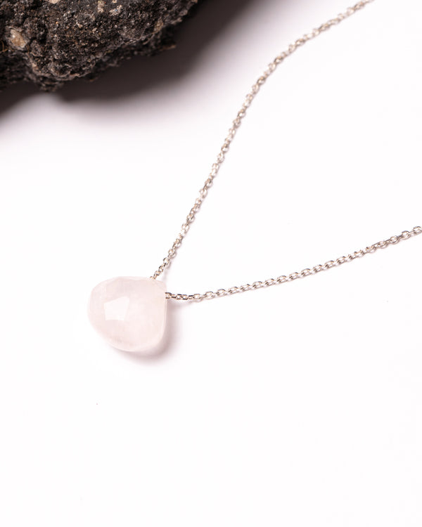 Prema Necklace in Rose Quartz