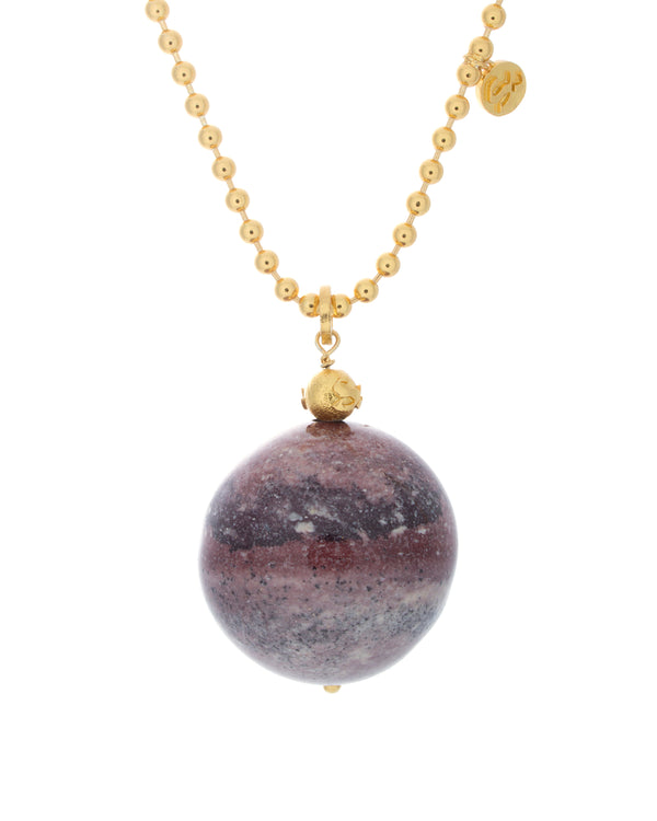 Global Necklace in Rhodonite