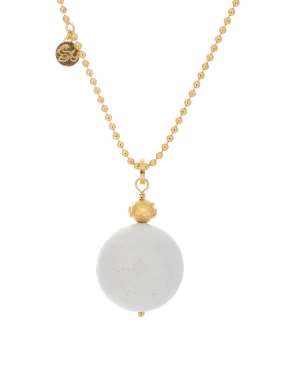 Global Necklace in White Coral
