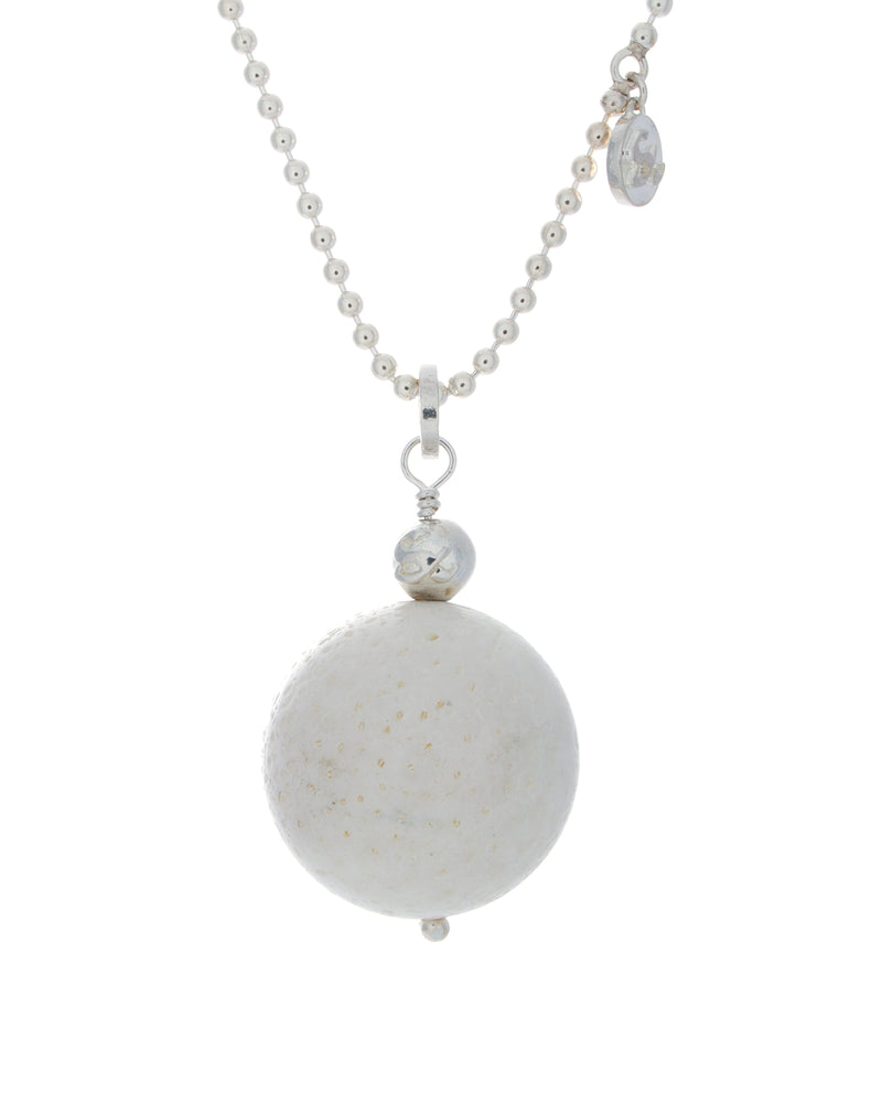 Global Necklace in White Coral