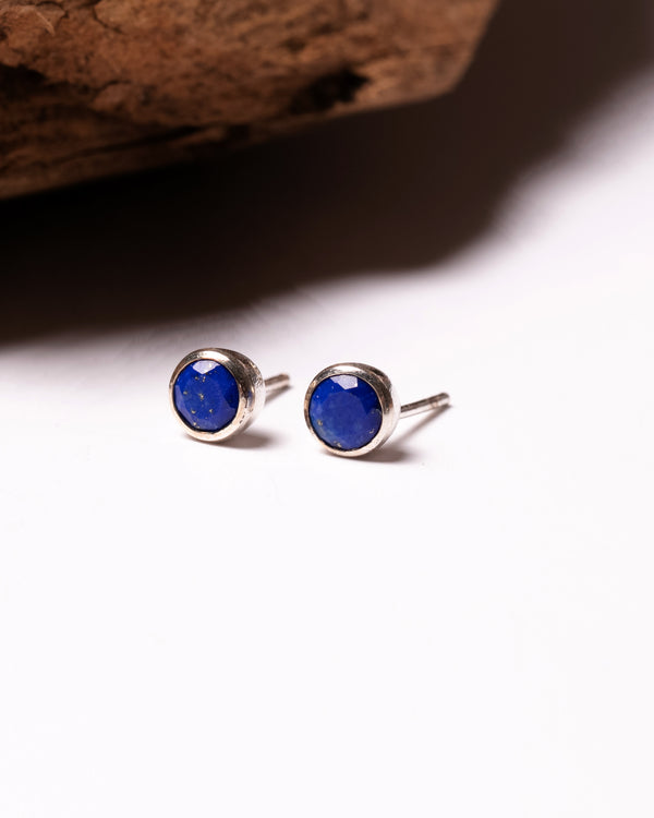 Chakra Studs in Lapis Lazuli