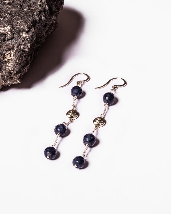 Rita Omana Long Earrings in Sapphire