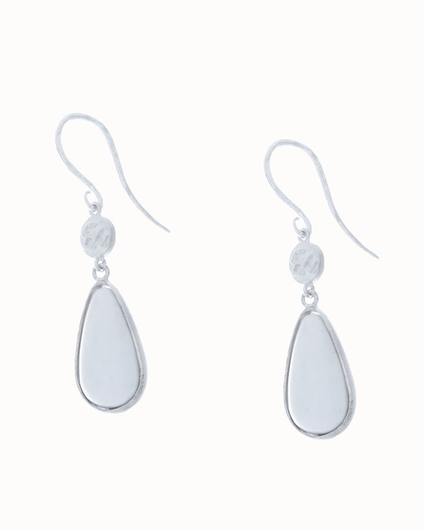 Rita Omana Earrings in White Agate