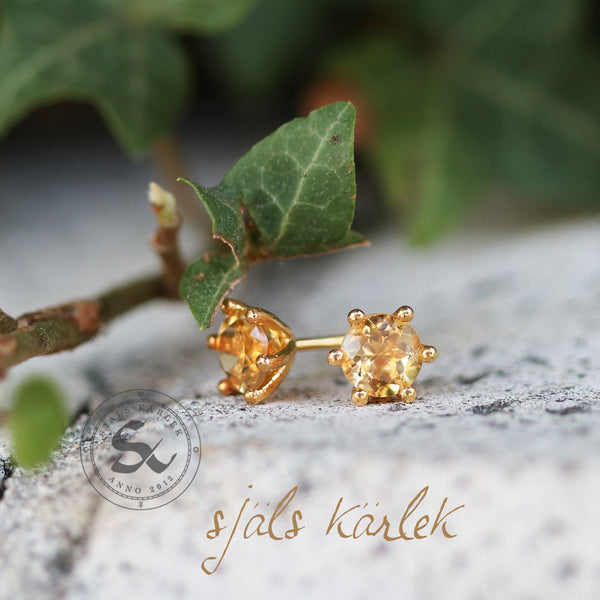 November Birthstone Earrings in Citrine