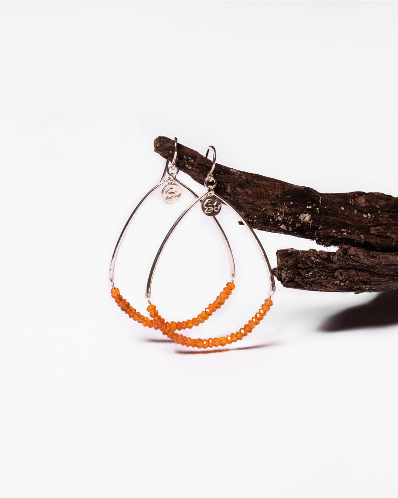Chakra Loops Earrings in Carnelian