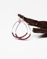 Chakra Loops Earrings in Garnet