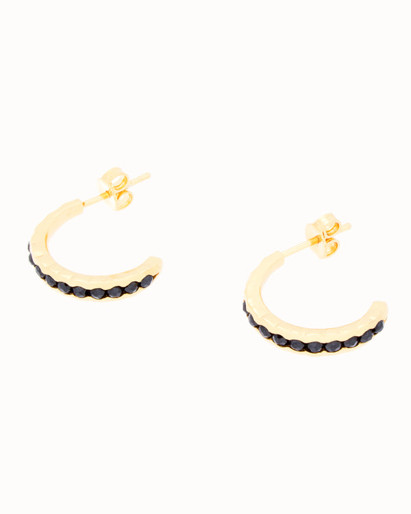 Asaya Bija Earrings in Black Spinel