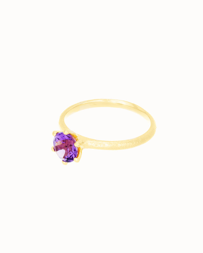 February Birthstone Ring in Amethyst