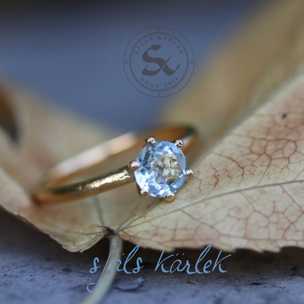 December Birthstone Ring in Blue Topaz