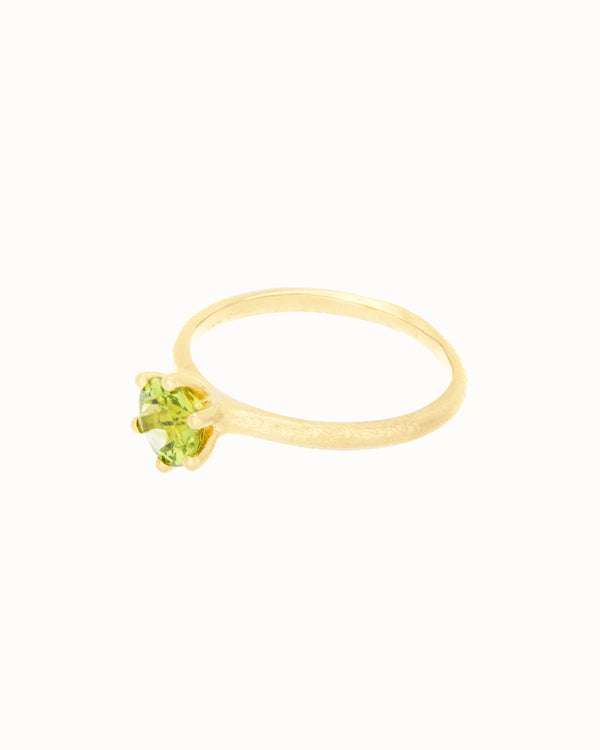 August Birthstone Ring in Peridot