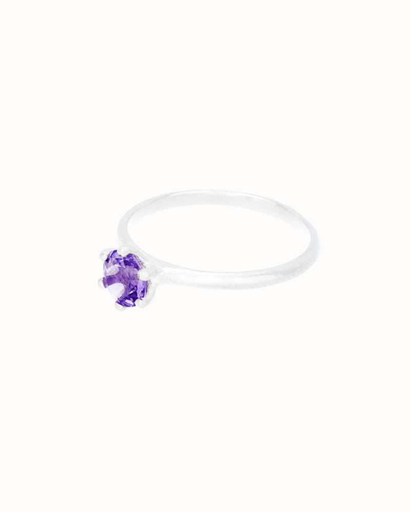 February Birthstone Ring in Amethyst