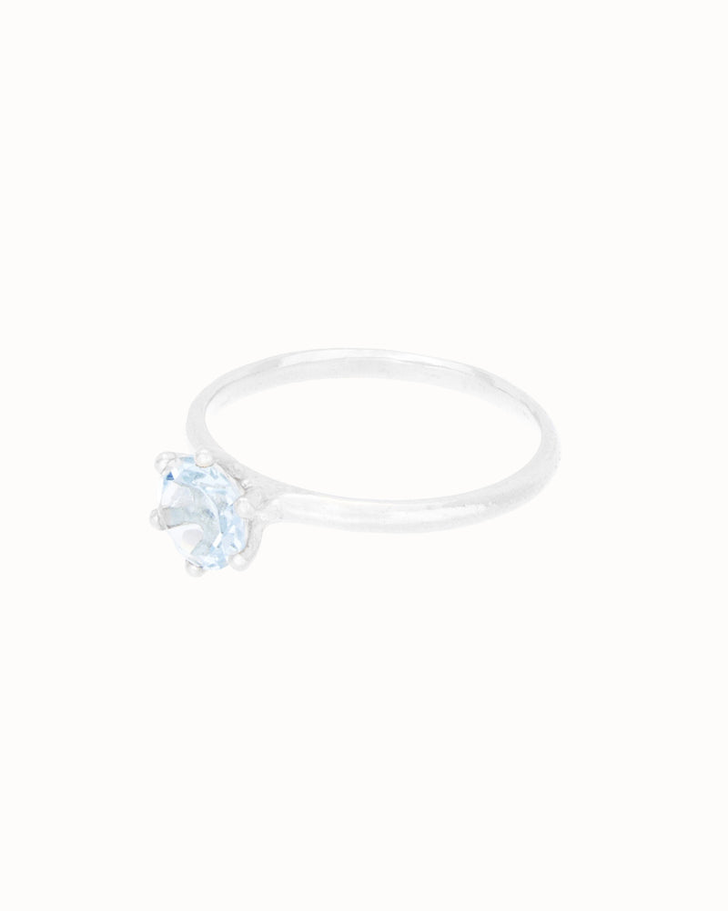 December Birthstone Ring in Blue Topaz