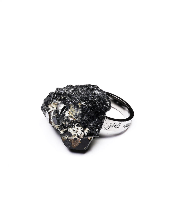 Raw Miracles Ring in Black Tourmaline Size 7.5