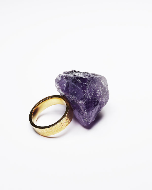 Raw Miracles Ring in Amethyst Size 7.5