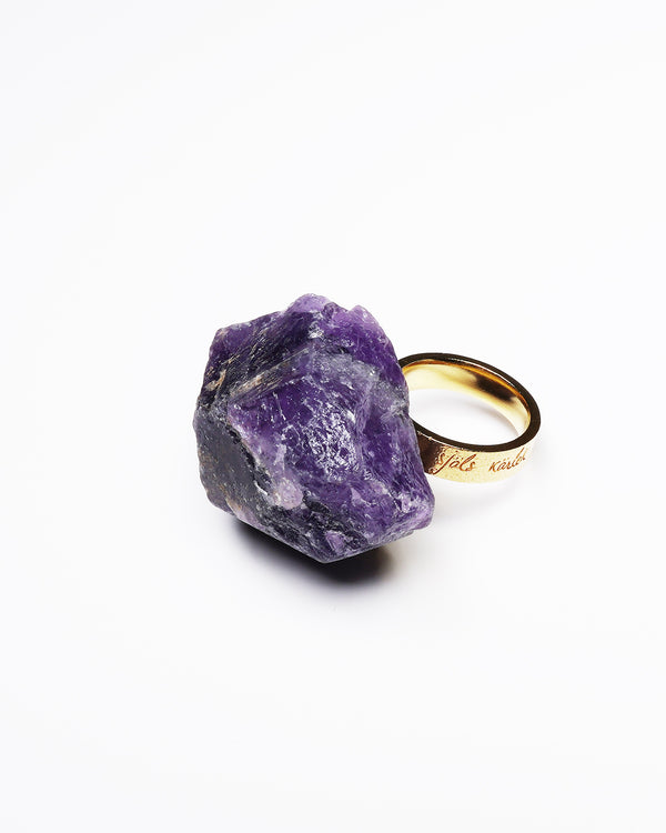 Raw Miracles Ring in Amethyst Size 8