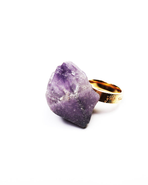 Raw Miracles Ring in Amethyst Size 8