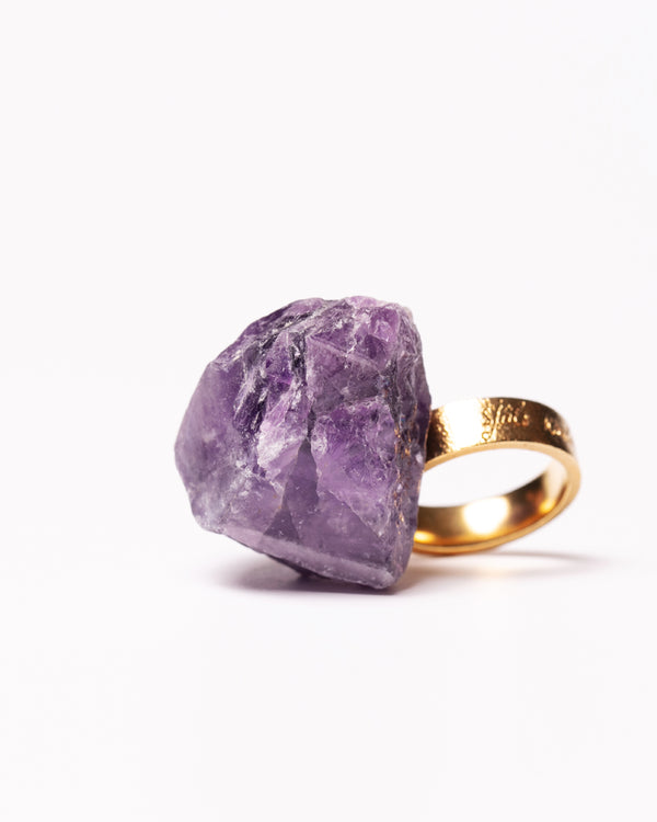 Raw Miracles Ring in Amethyst Size 7.5