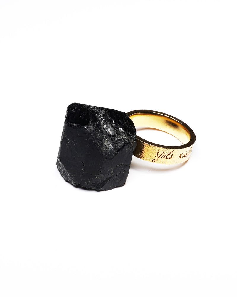 Raw Miracles Ring in Black Tourmaline Size 8