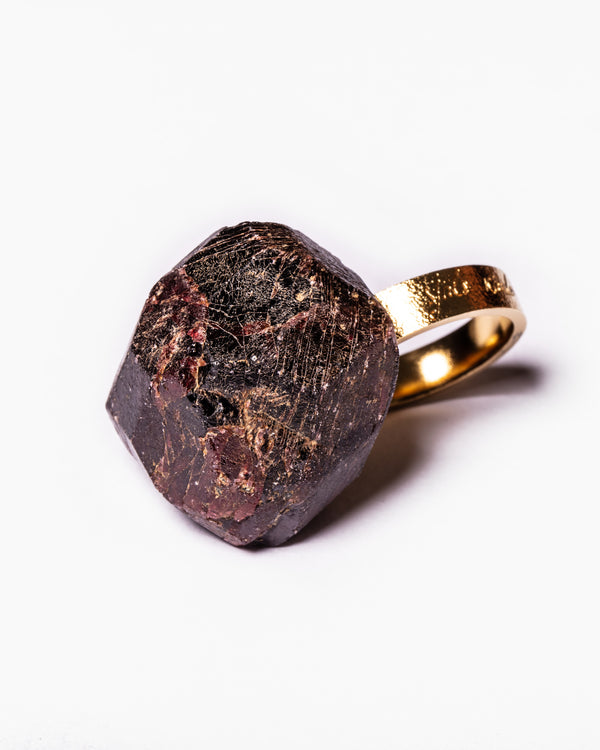 Raw Miracles Ring in Garnet Size 8