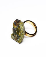 Raw Miracles Ring in Green Garnet Size 7