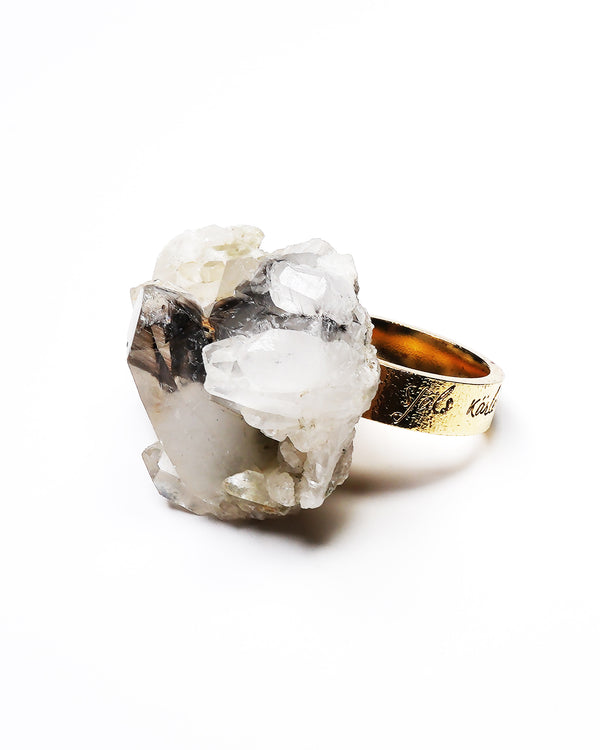 Raw Miracles Ring in Rutilated Quartz Size 7