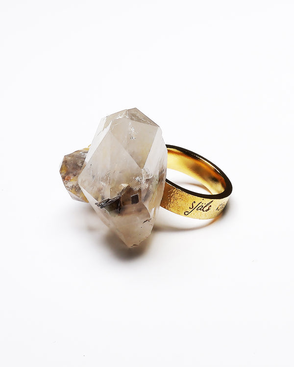 Raw Miracles Ring in Rutilated Quartz Size 7