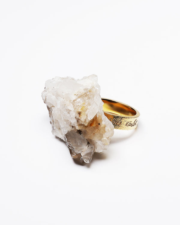 Raw Miracles Ring in Rutilated Quartz Size 7.5