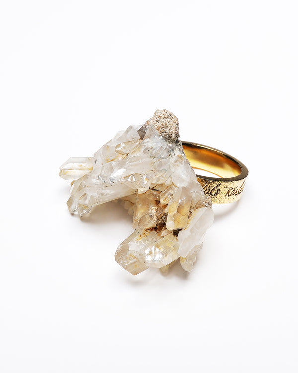 Raw Miracles Ring in Rutilated Quartz Size 7.5