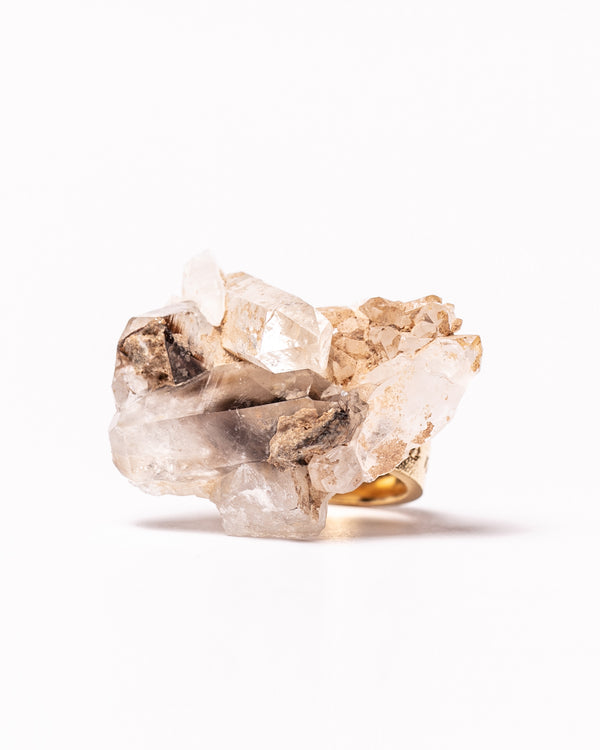 Raw Miracles Ring in Rutilated Quartz Size 7.5