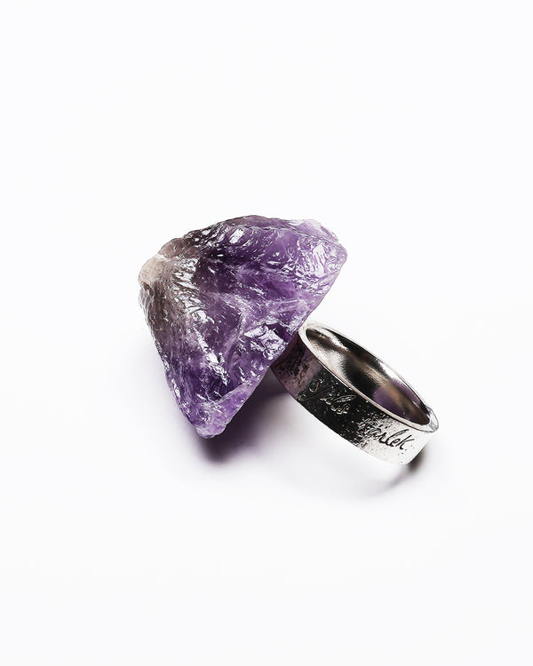 Raw Miracles Ring in Amethyst Size 7